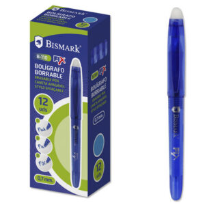BOLIGRAFO BORRABLE CAPUCHON BISMARK AZUL 0.7MM