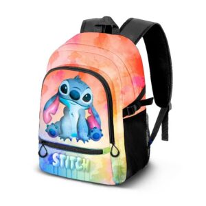 MOCHILA ESCOLAR DOBLE LILO Y STITCH WATERCOLOUR